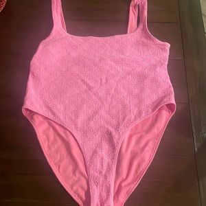 Alexander Wang Pink Nylon One-Piece Swimsuit